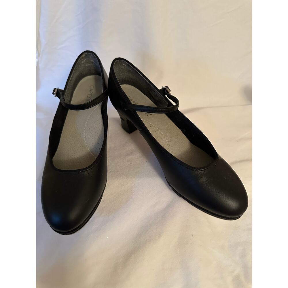 Capezio tap shoes leather women's black 63356 size 6M